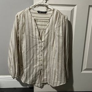 Zara Linen Blouse XS